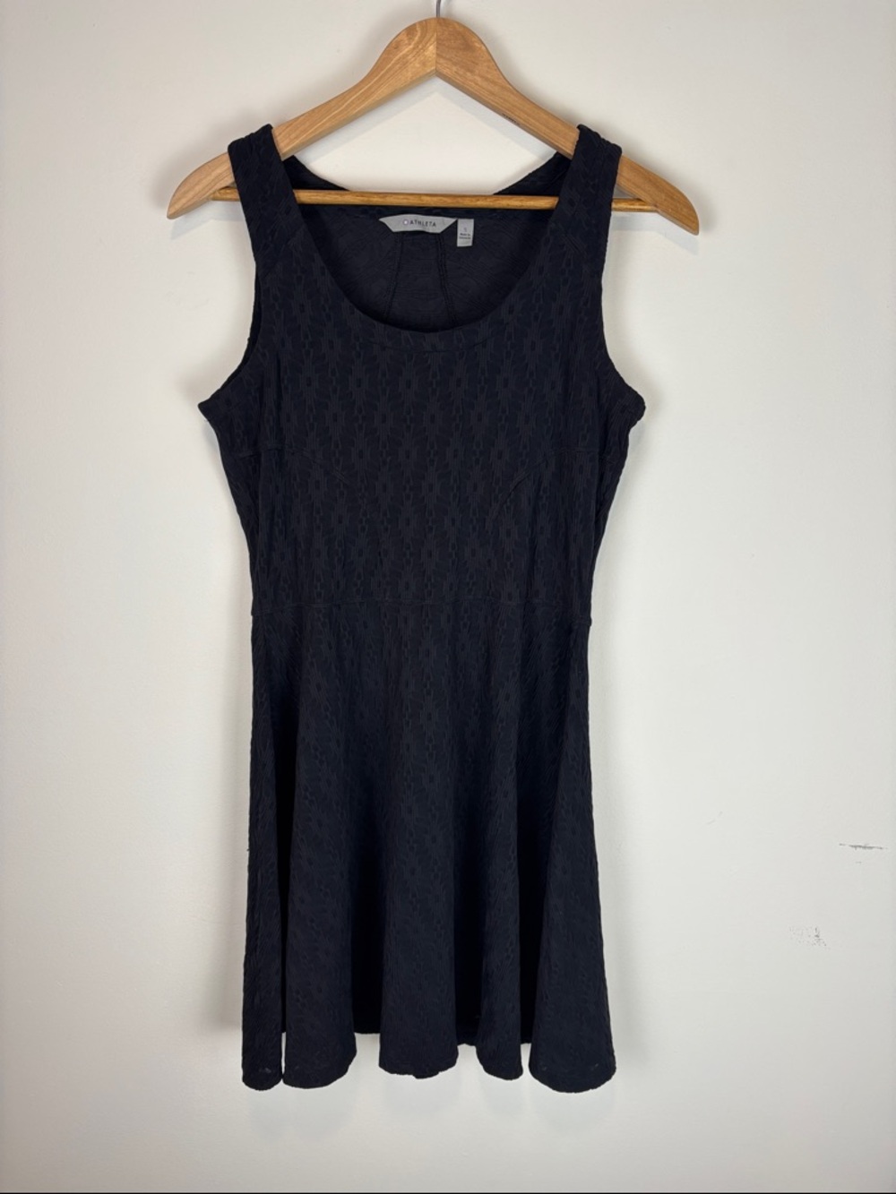 Athleta Black Flirt & Flutter Dress Sz S Tennis Athletic Pickleball Sleeveless